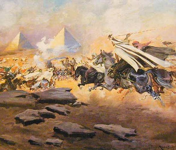Bitwa Pod Piramidami Oil Painting by Jerzy Kossak