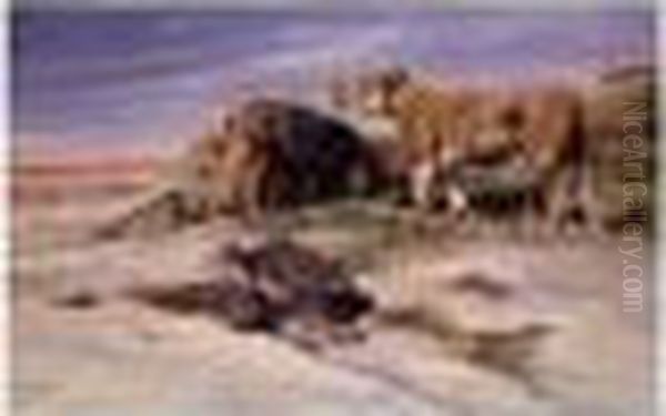 Robbers Of The Desert Oil Painting by Wilhelm Kuhnert