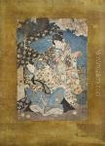 Storie Del Principe Genji Oil Painting by Gototei Kunisada
