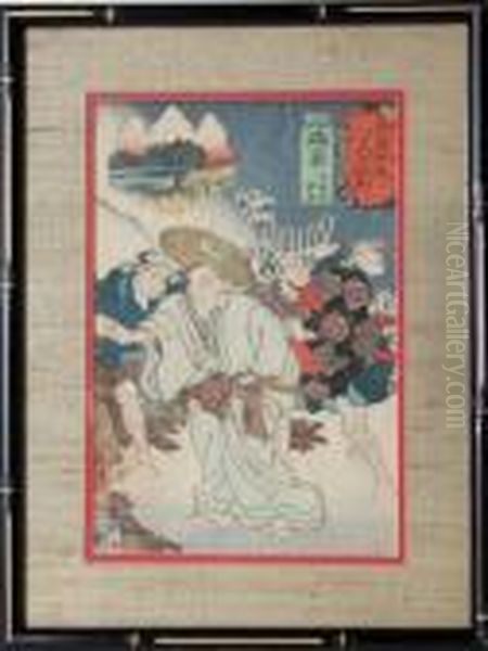 Year: Circa 1850 Oil Painting by Utagawa Kuniyoshi