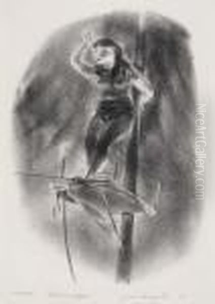 Tight Rope Performer Oil Painting by Yasuo Kuniyoshi
