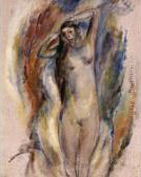 Standing Nude Oil Painting by Yasuo Kuniyoshi