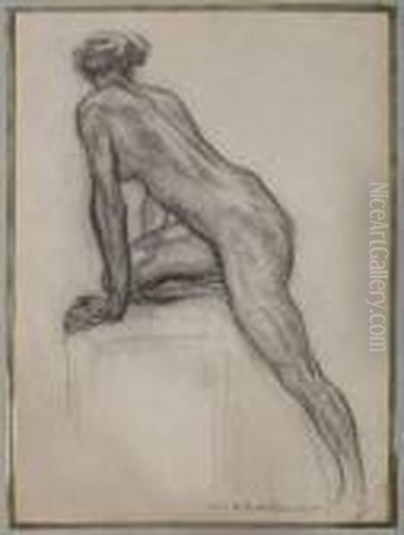 Femme Nue De Dos Oil Painting by Charles L'Eplattenier
