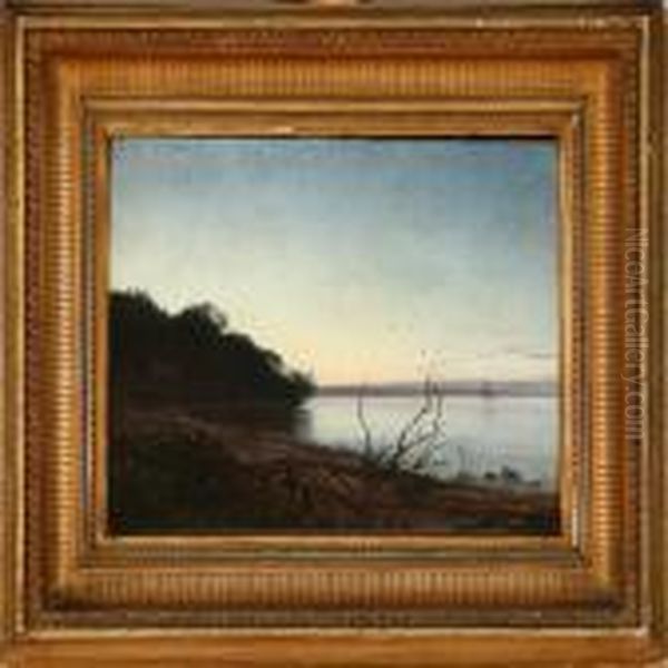 Evening Atmosphere Near The Sea Oil Painting by Janus Andreas Bartholin La Cour