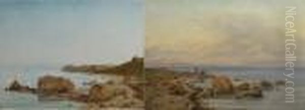 Bords De Mer Oil Painting by Janus Andreas La Cour