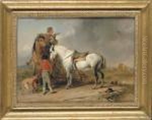 The Hawk Trainer Oil Painting by Landseer, Sir Edwin