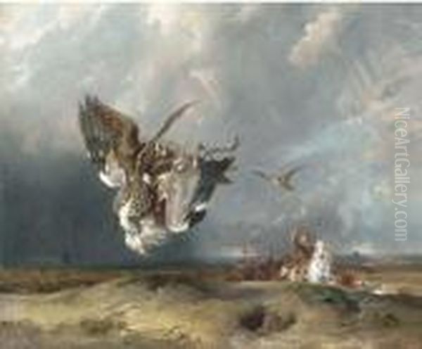 Hawking Oil Painting by Landseer, Sir Edwin