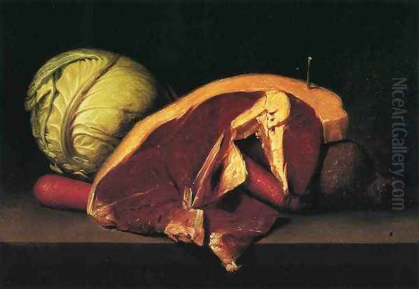 Still Life with Steak Oil Painting by Raphaelle Peale