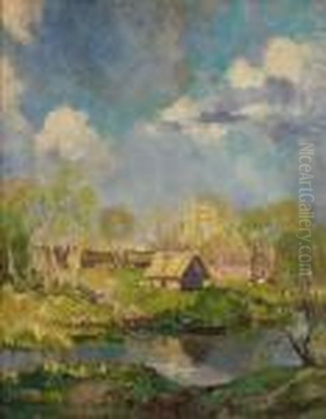 Campagne Russe Oil Painting by Georges Lapchine