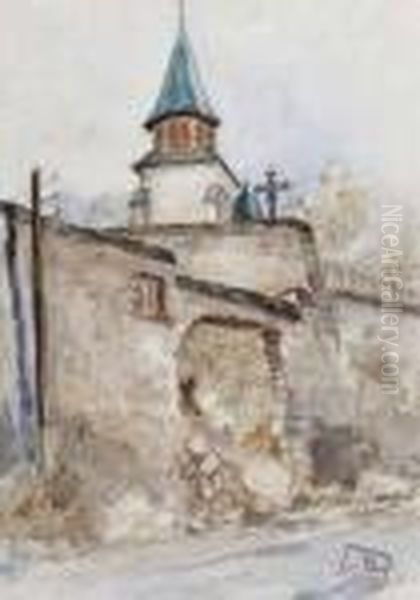 Dorfkirche Oil Painting by Oskar Laske