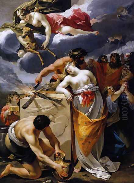 The Sacrifice of Iphigenia 1632-33 Oil Painting by Francois Perrier