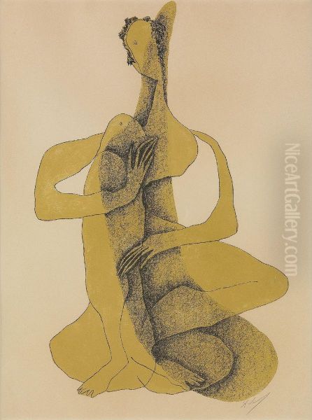 Femme Assise Au Bras Leve Oil Painting by Henri Laurens