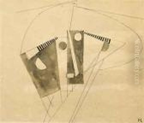 Composition, Tete Oil Painting by Henri Laurens