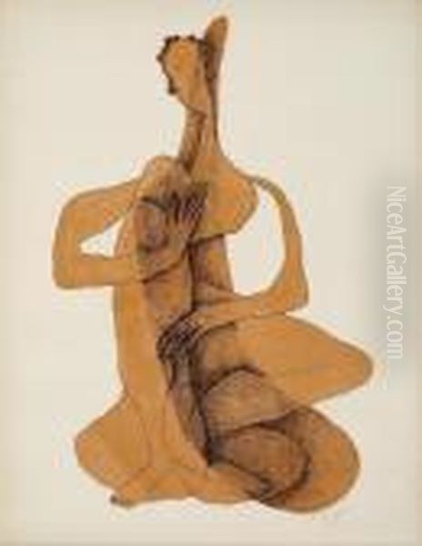 Femme
Assise Au Bras Leve Oil Painting by Henri Laurens