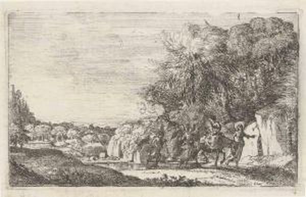 The Flight Into Egypt Oil Painting by Claude Lorrain (Claude Gellee)