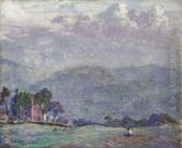 Femme Assise Dans Un Paysage Oil Painting by Henri Lebasque