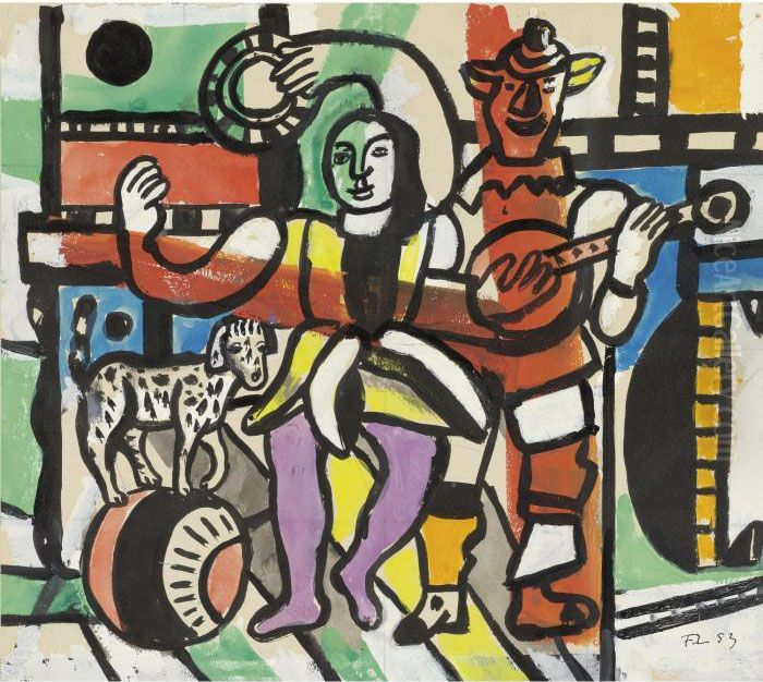 Etude Pour La Grande Parade Oil Painting by Fernand Leger