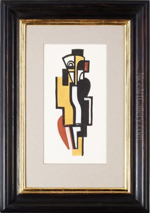 La Creation Du Monde - Le Masque Africain Oil Painting by Fernand Leger