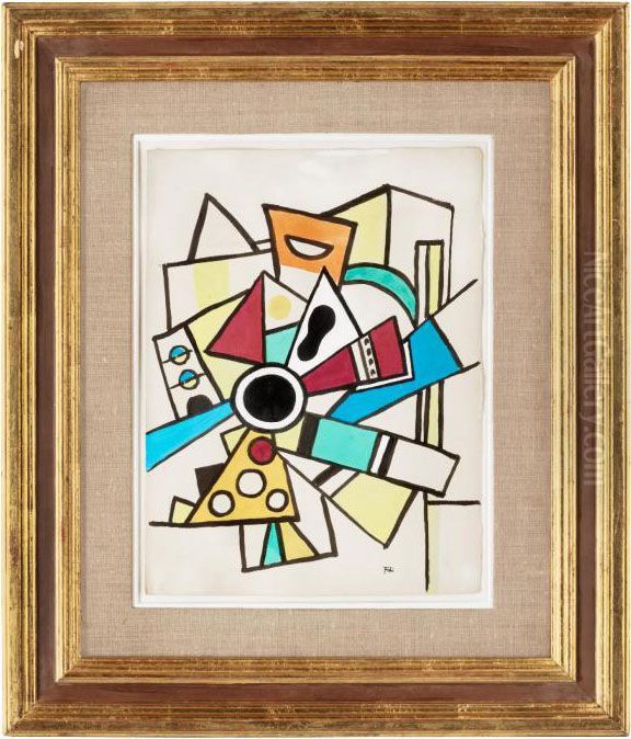 La Ville Oil Painting by Fernand Leger