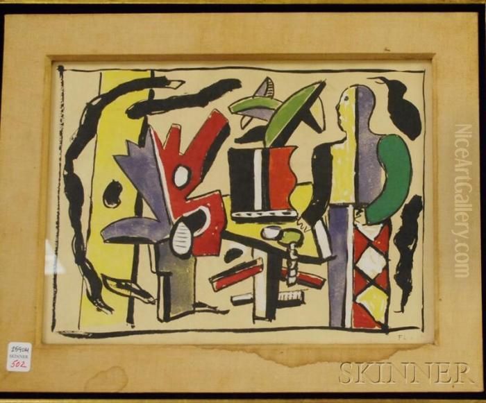 L'artiste Dans Le Studio Oil Painting by Fernand Leger