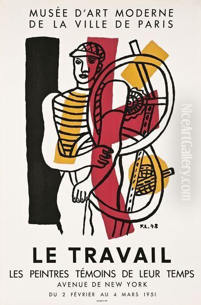 Le Travail Oil Painting by Fernand Leger