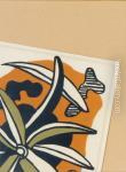 La Fleur Oil Painting by Fernand Leger