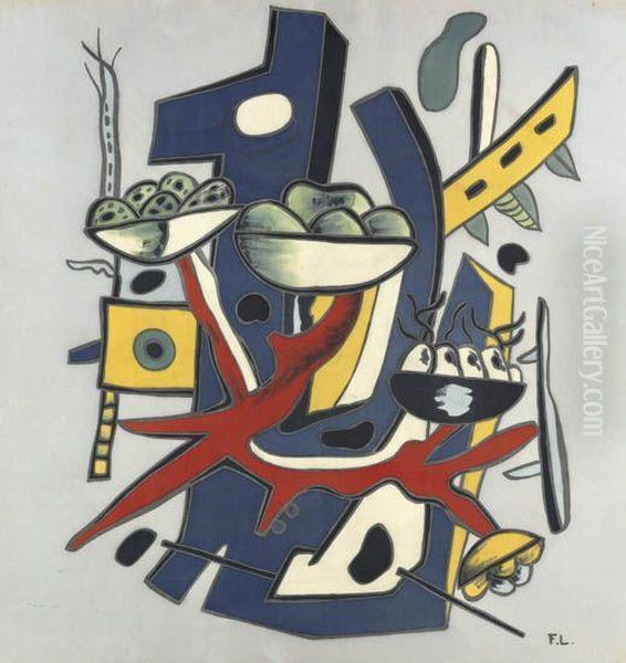 Nature Morte Oil Painting by Fernand Leger