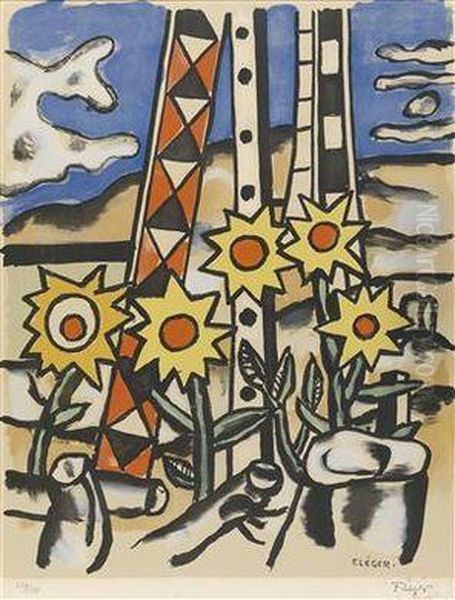 Untitled Oil Painting by Fernand Leger
