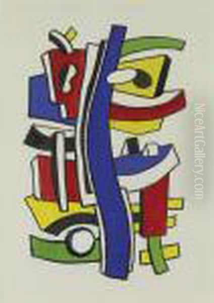 Composition Murale Oil Painting by Fernand Leger