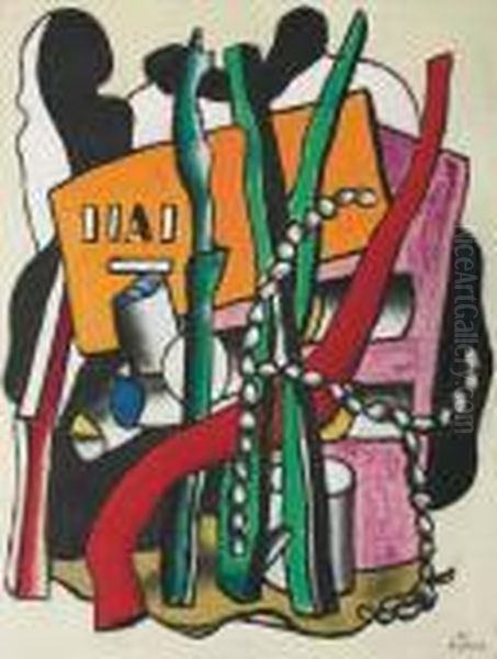 Composition Oil Painting by Fernand Leger
