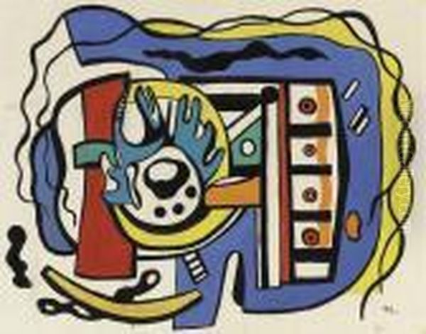 Gaz De France Oil Painting by Fernand Leger