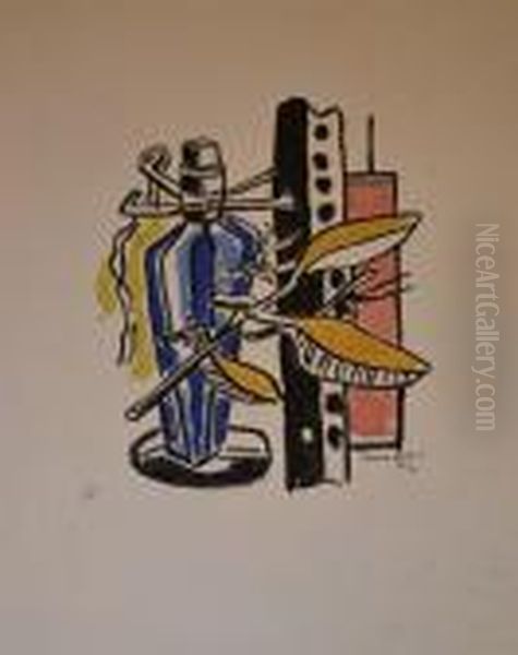 Untitled Oil Painting by Fernand Leger