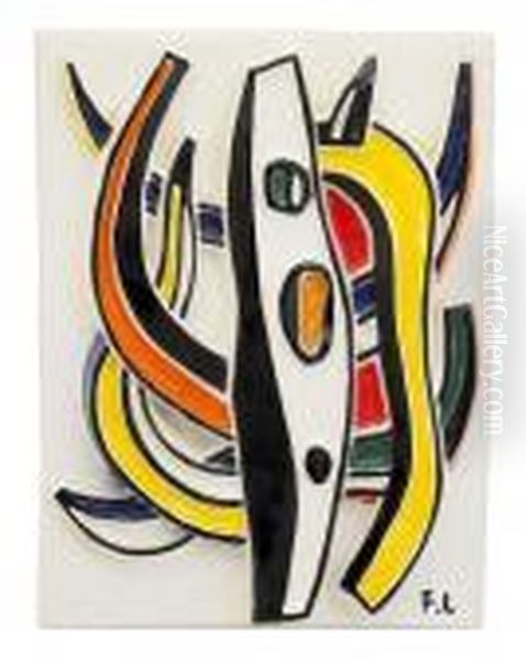 Composition Abstraite Oil Painting by Fernand Leger