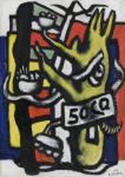 Esquisse Pour 503 Oil Painting by Fernand Leger