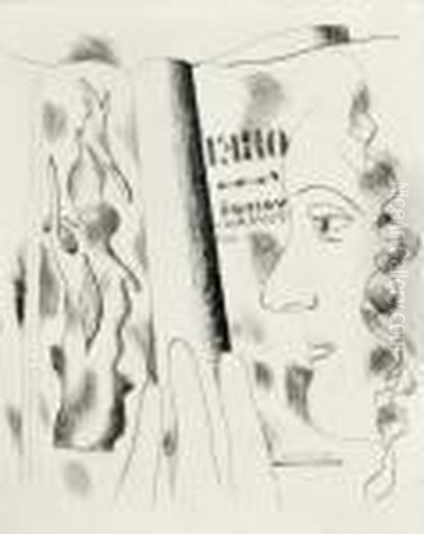 Profil De Femme Oil Painting by Fernand Leger