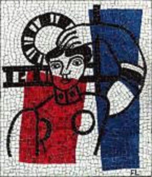 Marie L'acrobate Oil Painting by Fernand Leger