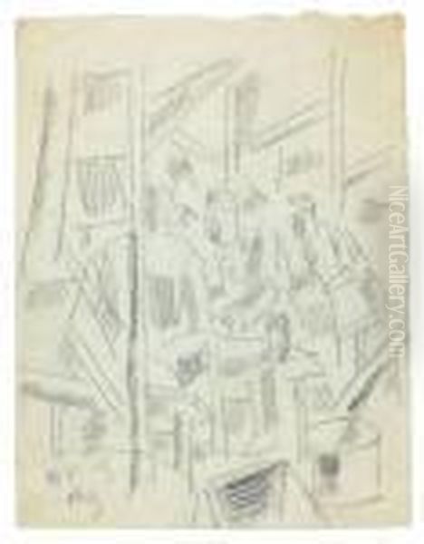 Soldats Dans Un Abri Oil Painting by Fernand Leger