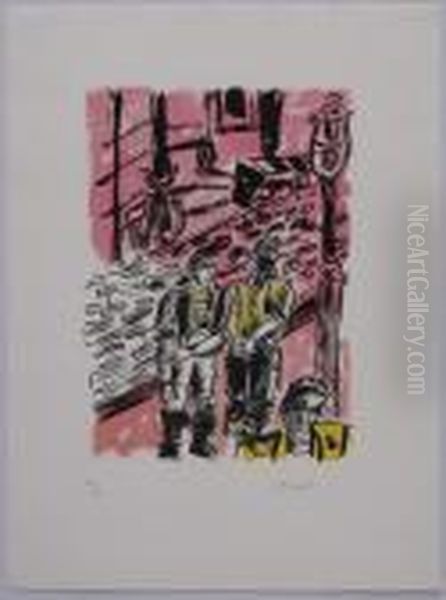 From La Ville Oil Painting by Fernand Leger