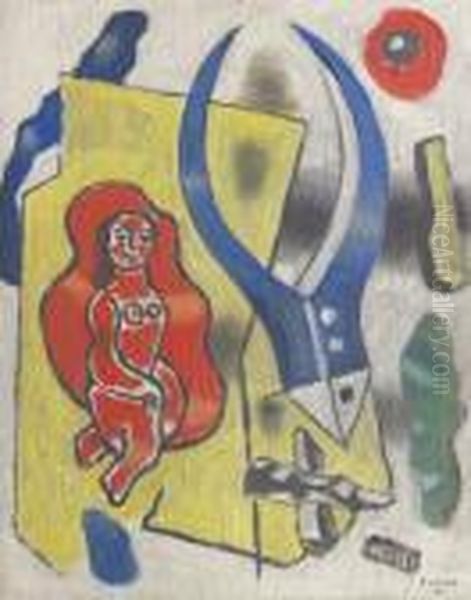 La Danseuse Rouge Oil Painting by Fernand Leger