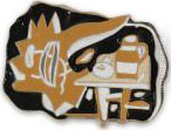 La Table Oil Painting by Fernand Leger
