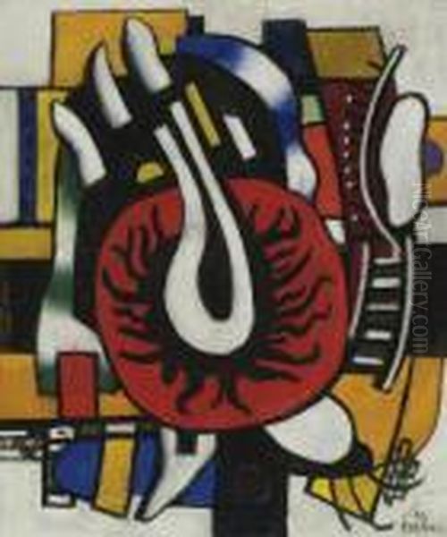 Le Disque Rouge Oil Painting by Fernand Leger