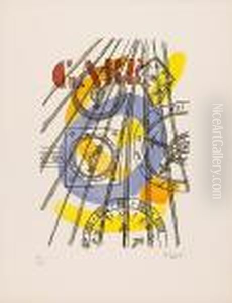 Les Abattoirs To La Ruche, From La Ville Oil Painting by Fernand Leger