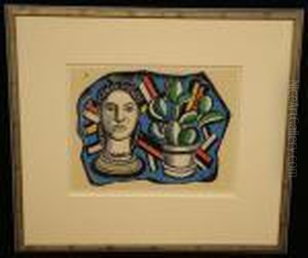 Femme Avec Cactus Oil Painting by Fernand Leger