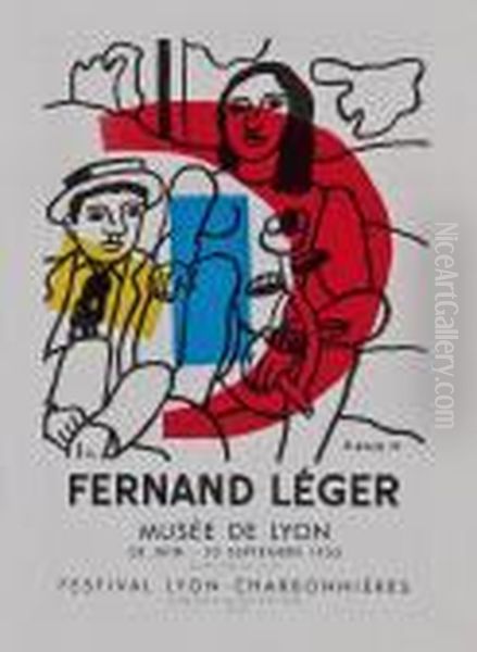 Untitled Oil Painting by Fernand Leger