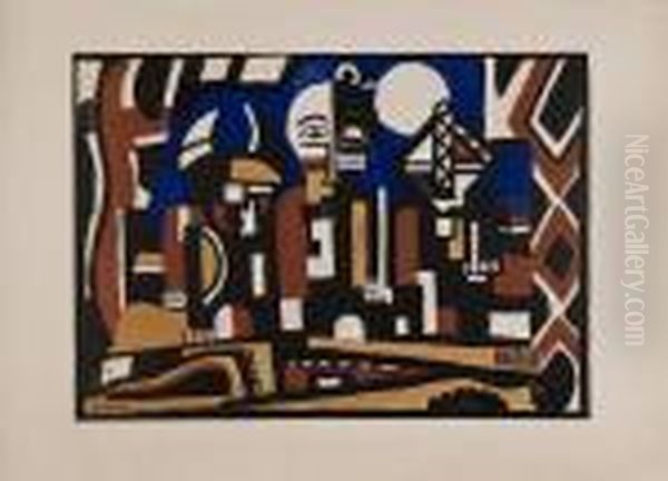 Untitled Oil Painting by Fernand Leger