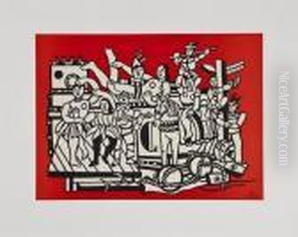 Untitled Oil Painting by Fernand Leger
