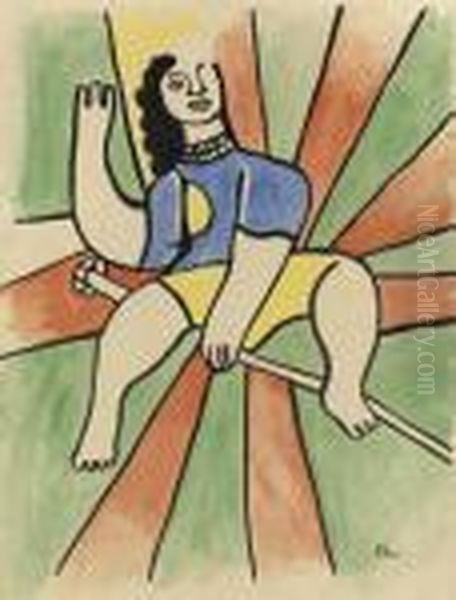 Acrobat Oil Painting by Fernand Leger