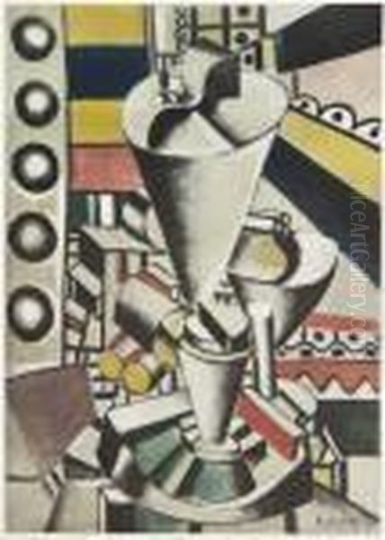 Elements Mecaniques Oil Painting by Fernand Leger