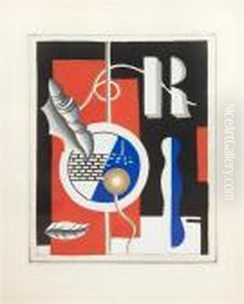 Coquille Et Feuille Oil Painting by Fernand Leger