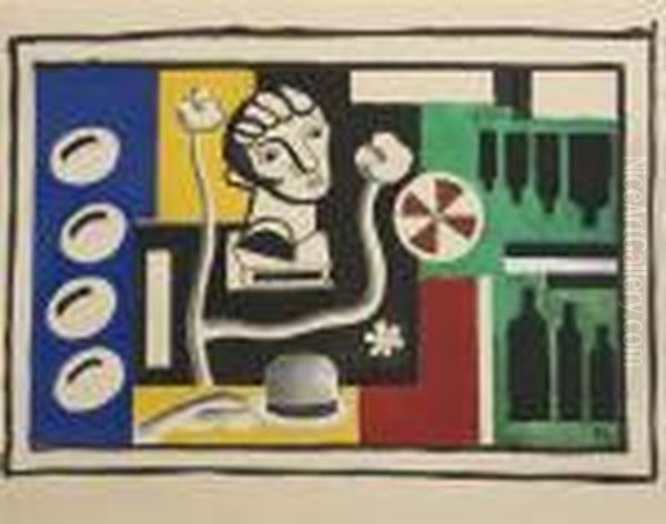 Untitled Oil Painting by Fernand Leger